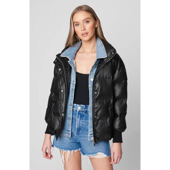 Blank NYC Run the Show Jacket Black Denim Small - Picture 1 of 6